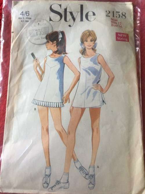 PATTERN STYLE 2158 - TENNIS DRESS AND SHORTS (SIZE 12)