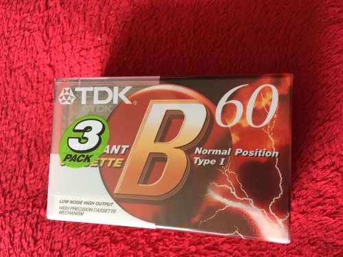 CASSETTE - 3 IN A PACK TDK B-60 BLANK CASSETTES (NEW SEALED)
