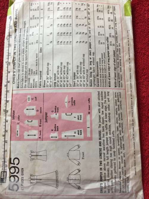 PATTERN SIMPLICITY 5995 - CHILDS' JUMPER (SIZE 3)