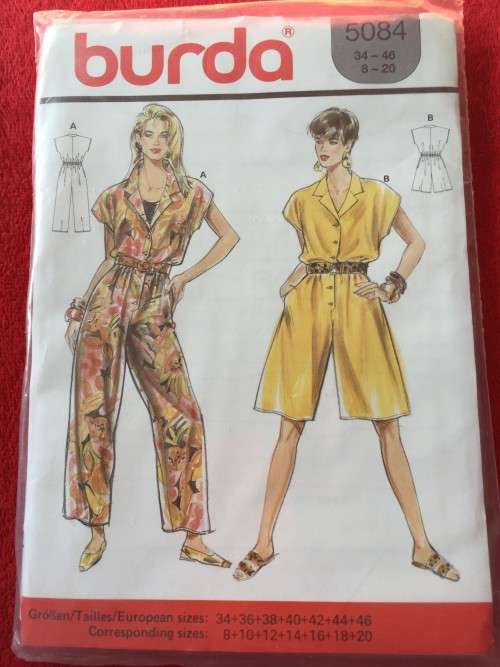 PATTERN BURDA 5084 (STILL SEALED) - JUMPSUIT (SIZE 8-20)