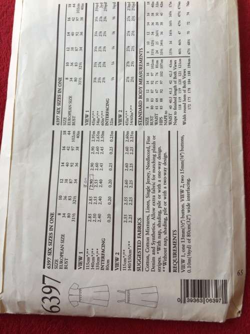 PATTERN NEW LOOK 6397 - MATERNITY DRESSES (SIZE 8-18)
