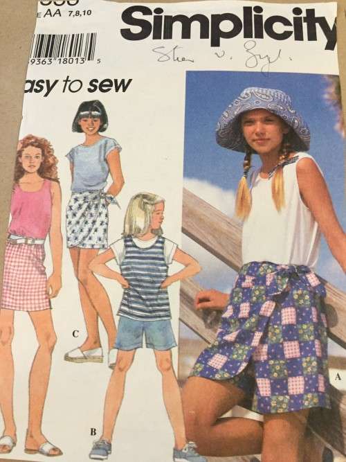 PATTERN SIMPLICITY 9553 - GIRLS' SEPARATES (SIZE 7-8-10)