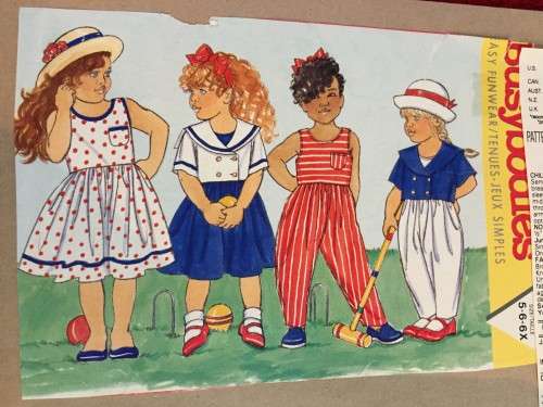 PATTERN BUSY BODIES 4585 - CHILDREN'S JACKET, DRESS AND JUMPSUIT (SIZE 5-6-6X)