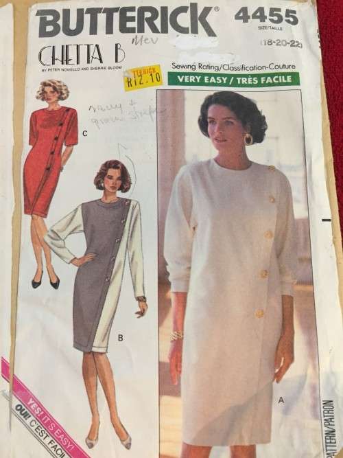 PATTERN BUTTERICK 4455 - DRESS (SIZE 18-20-22) BIG SIZE