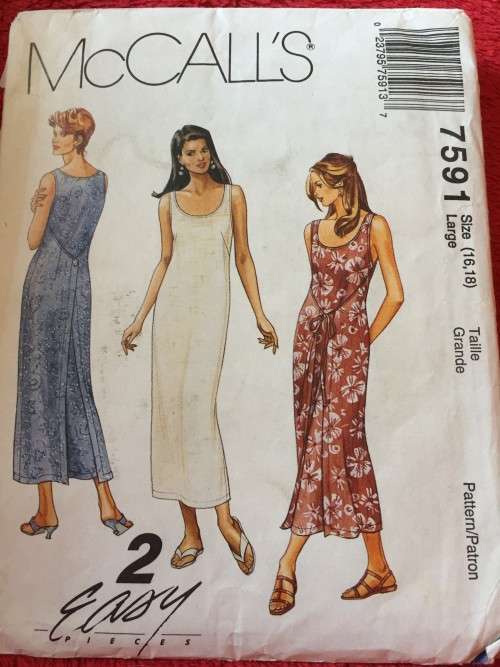 PATTERN MCCALL'S 7591 (UNUSED) - DRESS (SIZE 16-18)