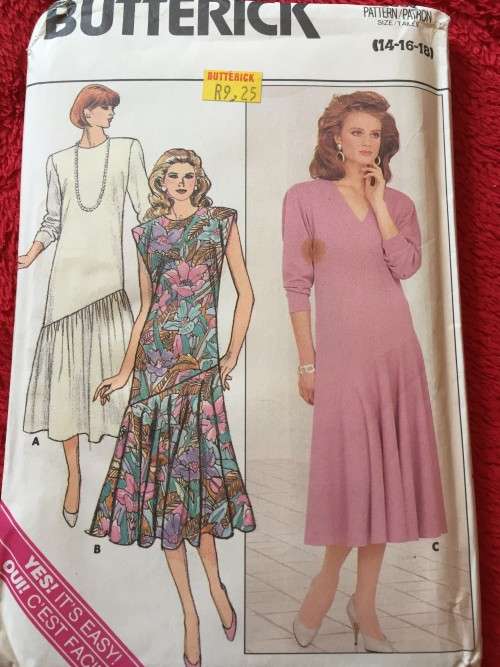 PATTERN BUTTERICK 3958 (COMPLETE) - DRESS (SIZE 14-16-18)