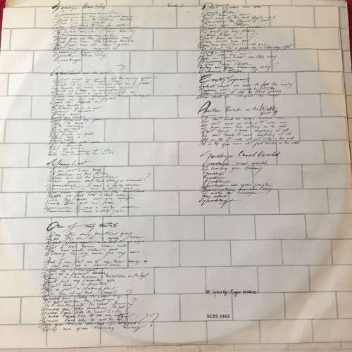 LP VINYL - PINK FLOYD: THE WALL  (WITH ORIGINAL INNER SLEEVES)