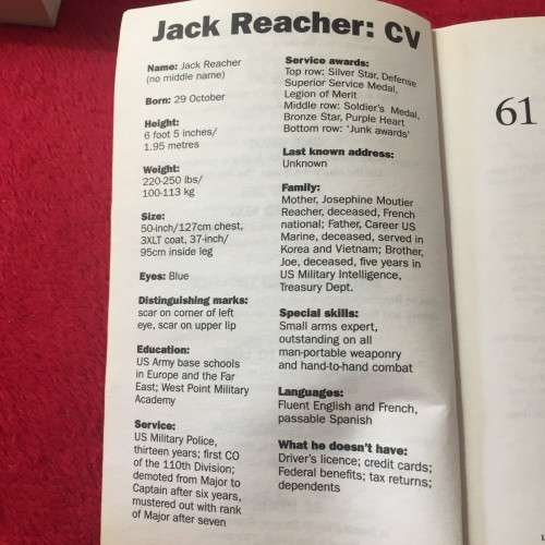 BOOKS (2) - JACK REACHER THRILLER: MAKE ME/ 61 HOURS: LEE CHILD