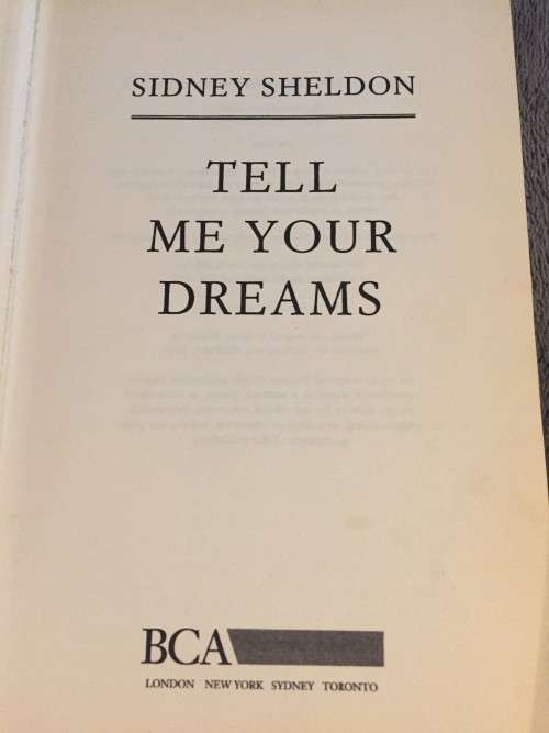 BOOK - TELL ME YOUR DREAMS: SIDNEY SHELDON (HARDCOVER, NO SLEEVE)