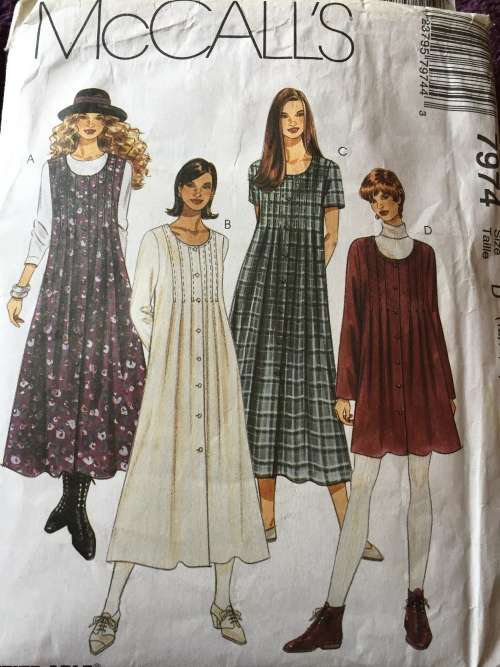 PATTERN MCCALL'S 7974 (COMPLETE) - DRESS IN 2 LENGTHS (SIZE 12-14-16)