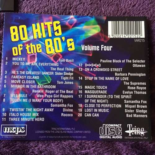 CD - 80 HITS OF THE 80`S (TONI BASIL, OTTAWAN AND MANY MORE...)