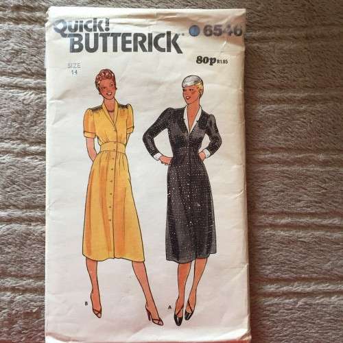 PATTERN BUTTERICK 6546 (COMPLETE) - DRESS (SIZE 14)