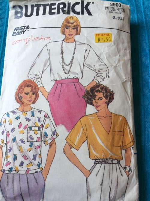 PATTERN BUTTERICK 3900 (COMPLETE) - TOP (SIZE L-XL)