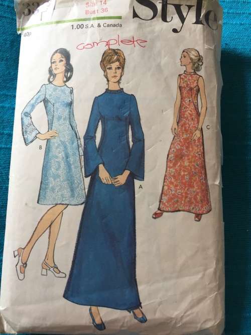 PATTERN STYLE 3361 (VINTAGE)(COMPLETE) - DRESS IN 2 LENGTHS (SIZE 14)