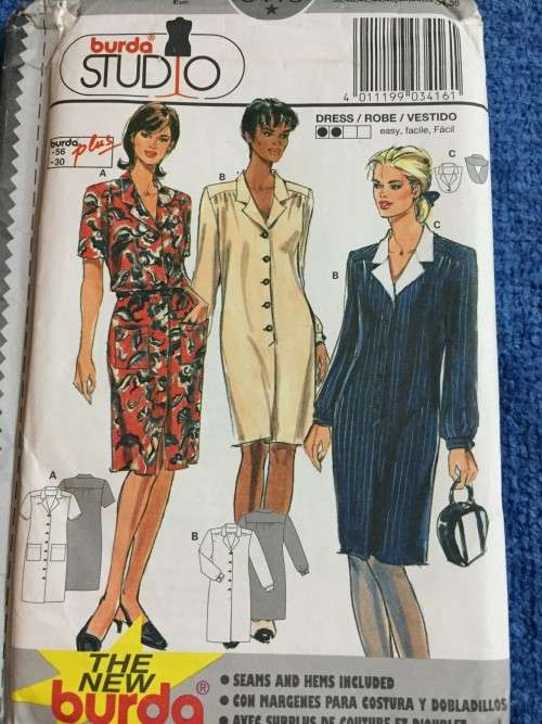 PATTERN BURDA 3416 (UNUSED) - DRESS (SIZE 38-56) BIG SIZE
