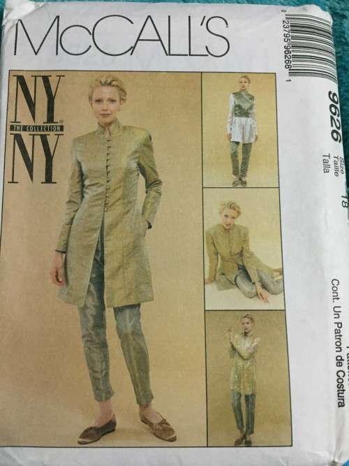 PATTERN MCCALL`S 9626 (UNUSED) - JACKET, SHIRT, VEST and PANTS (SIZE 18)