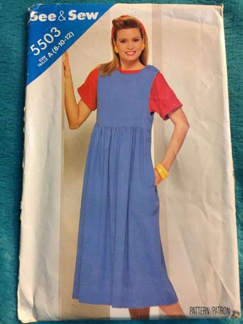 PATTERN SEE and SEW 5503 - JUMPER and TOP (SIZE 8-10-12)