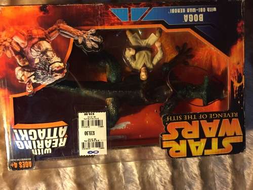 2005 Star Wars Revenge of the Sith, Obi-Wan Kenobi figure with Boga Hasbro LFL (STILL IN BOX)