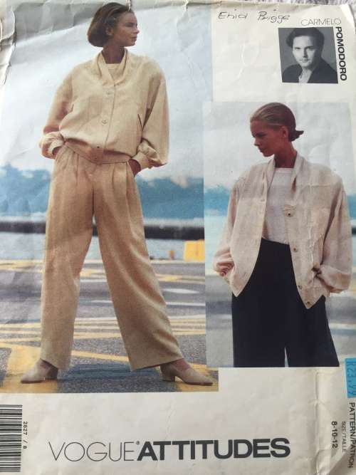 PATTERN VOGUE 2627 (POMODORO) - JACKET and PANTS (SIZE 8-10-12)