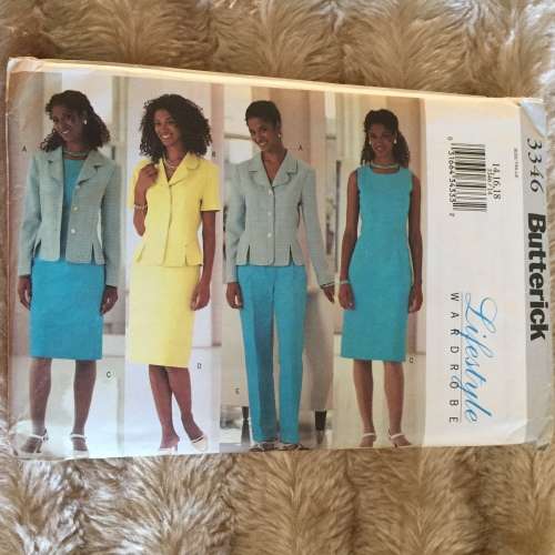 PATTERN BUTTERICK 3346 - JACKET, DRESS, SKIRT and PANTS (SIZE 14-16-18)