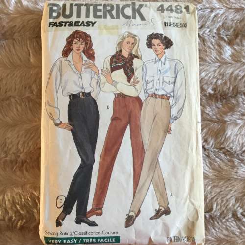 PATTERN BUTTERICK 4481 - PANTS (SIZE 12-14-16)