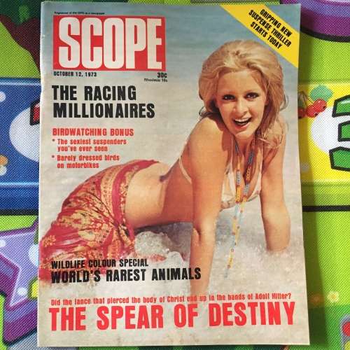 MAGAZINE - SCOPE OCTOBER 12, 1973: DID THE LANCE THAT PIERCED JESUS END UP IN HITLER`S HANDS?