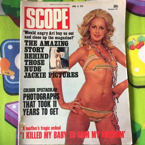 MAGAZINE - SCOPE APRIL 13, 1973: AMASING STORY BEHIND JACKIE ONASSIS NUDE PICS