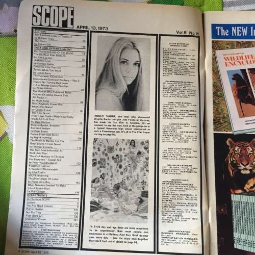 MAGAZINE - SCOPE APRIL 13, 1973: AMASING STORY BEHIND JACKIE ONASSIS NUDE PICS