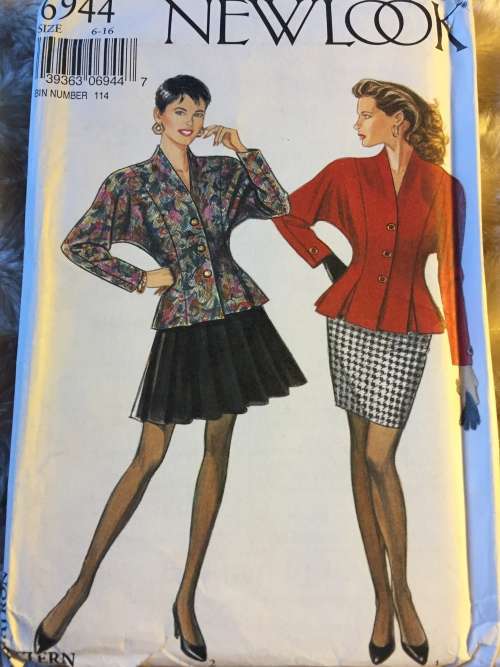 PATTERNS NEW LOOK 6944 (UNUSED) - SKIRT and JACKET (SIZE 6-16)