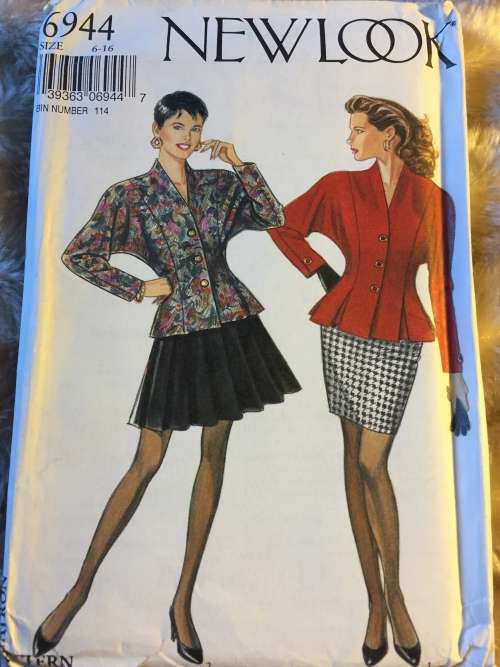 PATTERNS NEW LOOK 6944 (UNUSED) - SKIRT and JACKET (SIZE 6-16)