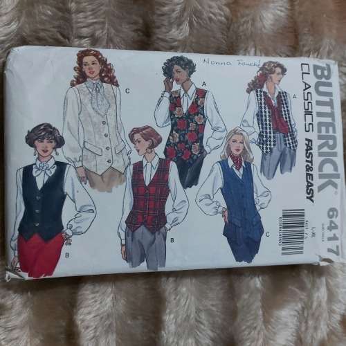 PATTERN BUTTERICK 6417 - VEST (SIZE L-XL) BIG SIZE
