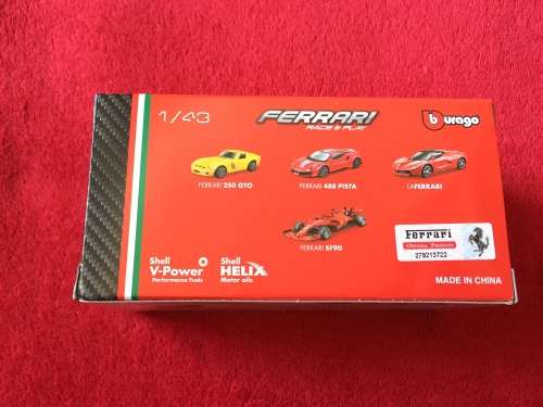 COLLECTIBLE CAR - SHELL V-POWER COLLECTABLE CAR 1/43 FERRARI