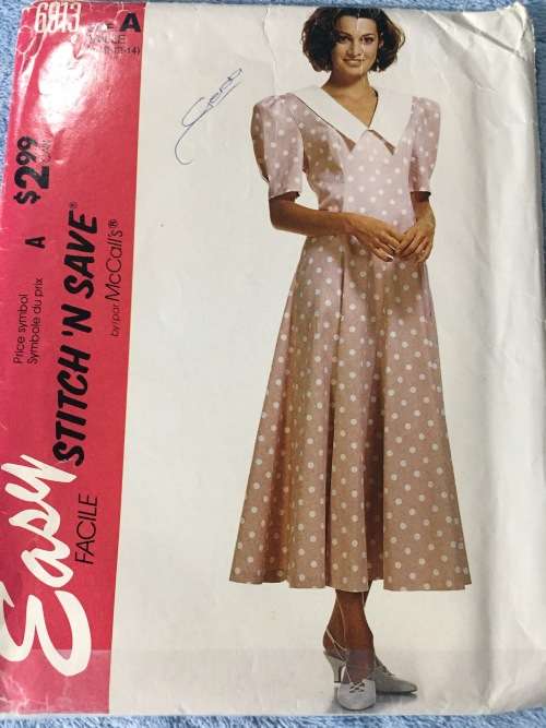 PATTERN STITCH and SAVE 6913 (UNUSED) - DRESS (SIZE 8-14)