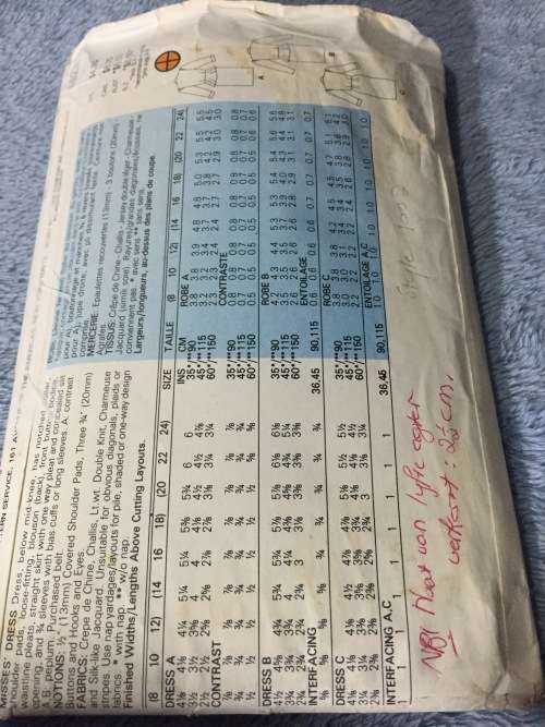 PATTERN BUTTERICK 4622 (COMPLETE, CUT ON 16/18) - UNIQUE DRESS (SIZE 14-16-18)