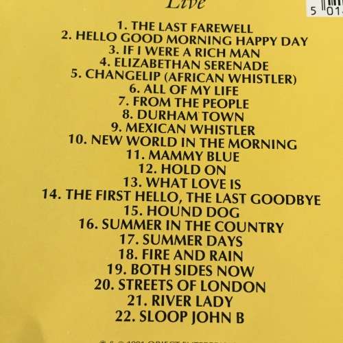 CD - ROGER WHITTAKER: LIVE (LIKE NEW)