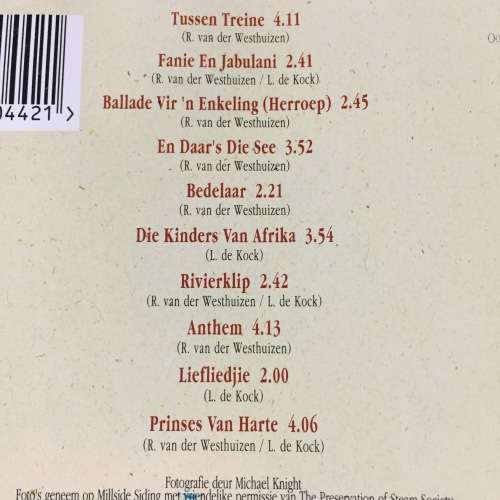 CD - RICHARD VD WESTHUIZEN/LOCHNER DE KOCK: TUSSEN TREINE (GOOD)