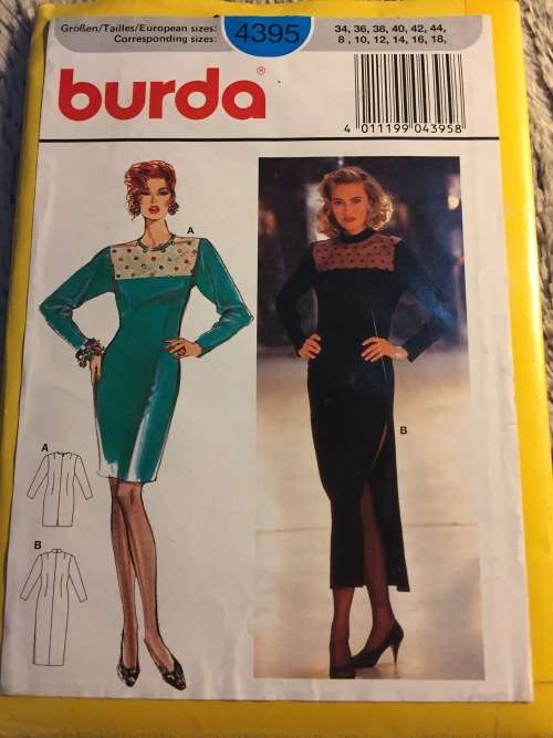 PATTERN BURDA 4395 - BEAUTIFUL DRESS (SIZE 8-18)