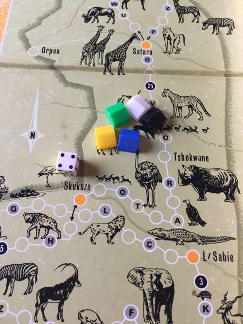 RARE VINTAGE BOARD GAME (1967) : THE KRUGER NATIONAL PARK  (SEE DESCRIPTION)