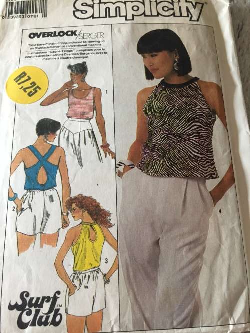 PATTERN SIMPLICITY 8025 (COMPLETE) - BEAUTIFUL SEXY TOPS (SIZE 14)