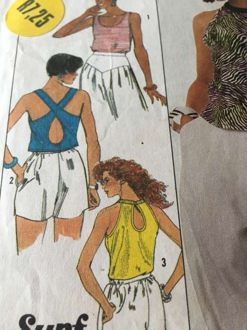PATTERN SIMPLICITY 8025 (COMPLETE) - BEAUTIFUL SEXY TOPS (SIZE 14)