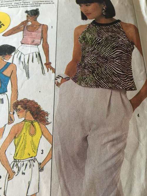 PATTERN SIMPLICITY 8025 (COMPLETE) - BEAUTIFUL SEXY TOPS (SIZE 14)