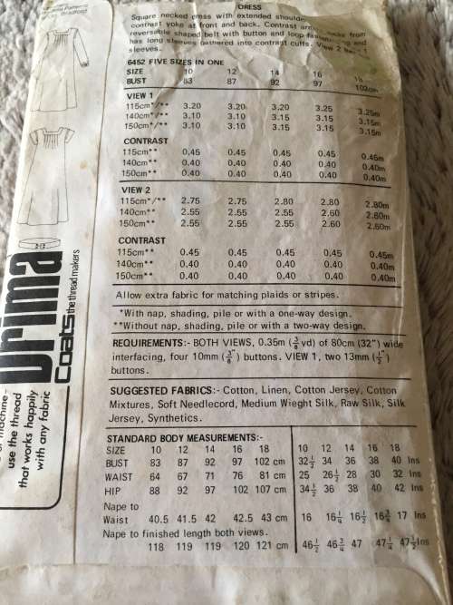 PATTERN NEW LOOK 6452 (MAUDELLA VINTAGE) (COMPLETE, CUT ON 18)