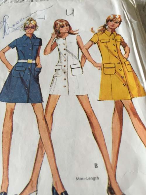 PATTERN MCCALL`S 2432*1970 (VERY VINTAGE)(UNUSED) - COAT DRESS (SIZE 16)