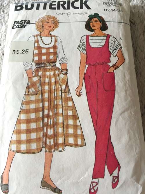 PATTERN BUTTERICK 3107 (COMPLETE) - JUMPER,JUMPSUIT,TOP (SIZE 12-14-16)