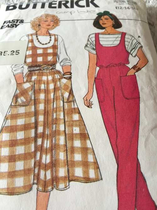 PATTERN BUTTERICK 3107 (COMPLETE) - JUMPER,JUMPSUIT,TOP (SIZE 12-14-16)