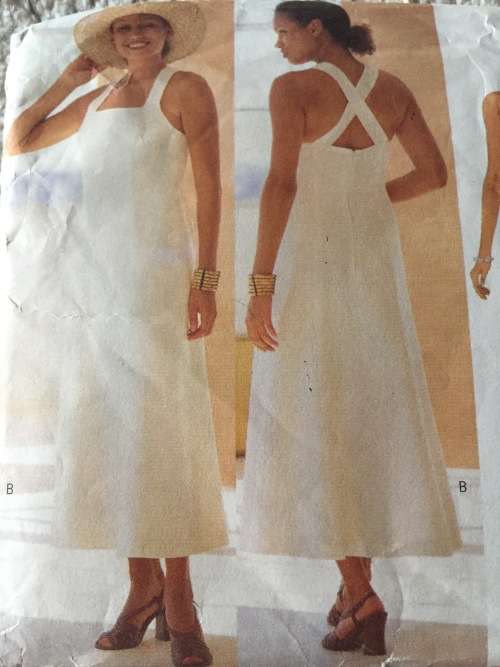 PATTERN BUTTERICK 6115 (COMPLETE, CUT ON 12) - BEAUTIFUL DRESS (SIZE 8-10-12)