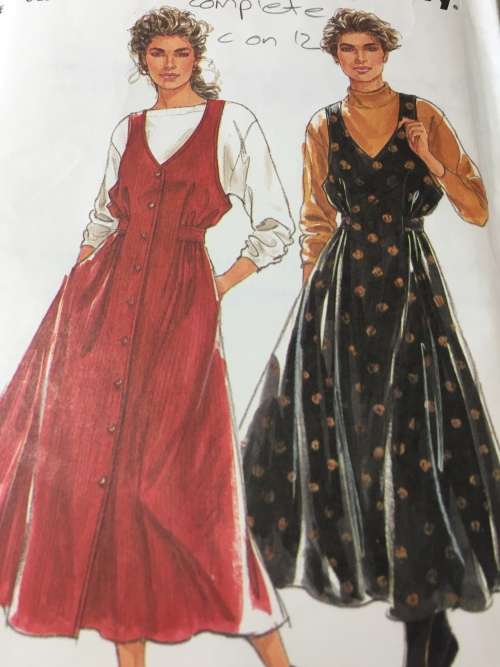 PATTERN SIMPLICITY 7412 (COMPLETE, CUT ON 12) - JUMPERS (SIZE 8-10-12)