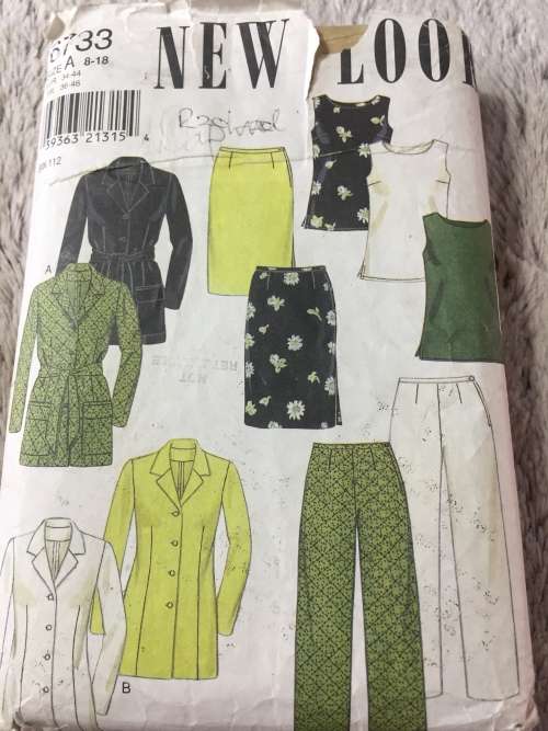 PATTERN NEW LOOK 6733 - JACKET,TOP,SKIRT,PANTS (SIZE 8-18)