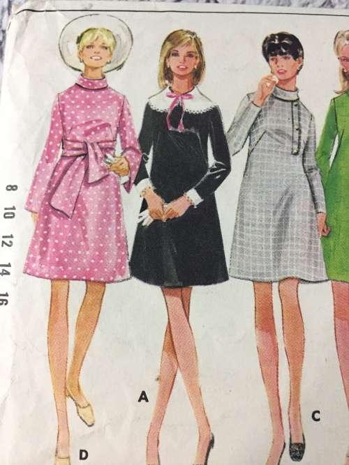PATTERN BUTTERICK 4814 (VERY VINTAGE) - ONE PIECE DRESS (SIZE 16)