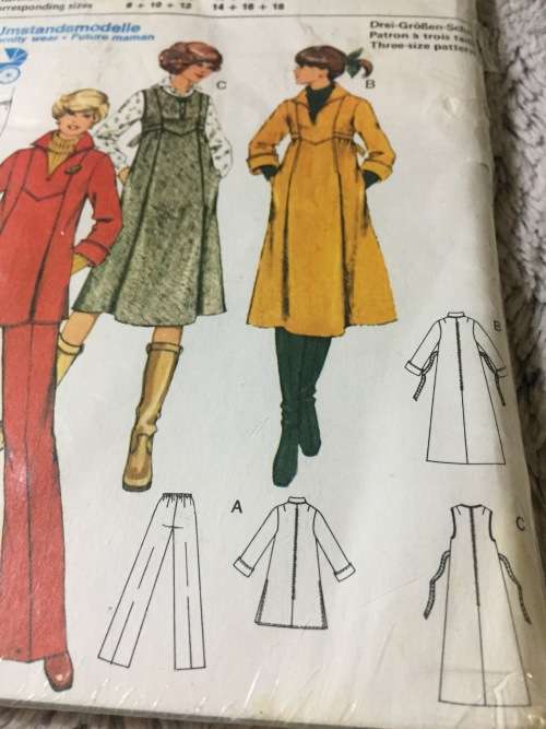 PATTERN BURDA 8134 (VINTAGE)(UNUSED) - MATERNITY WEAR (SIZE 8-18)